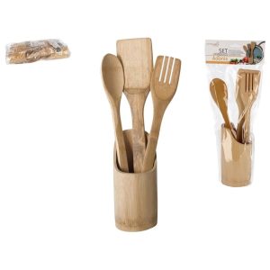 image set ustensils bambou