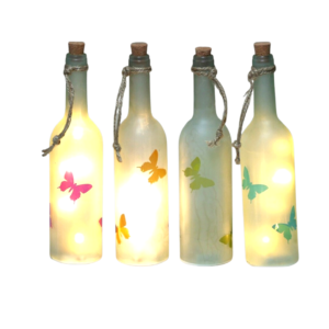 Bouteille Papillons Led