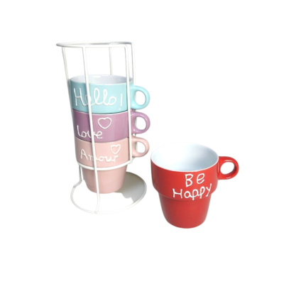 Mugs x 4 Hello