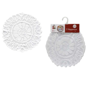 Napperons blancs lot de 2