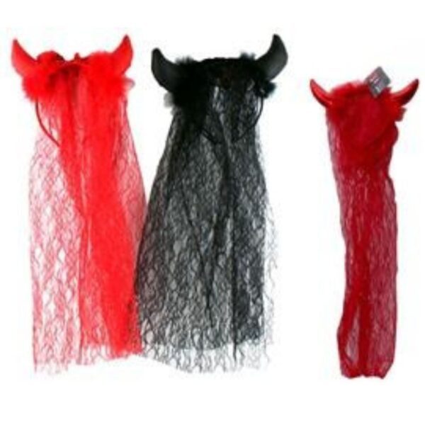 Serre -Tête Diable +Voile 50cm